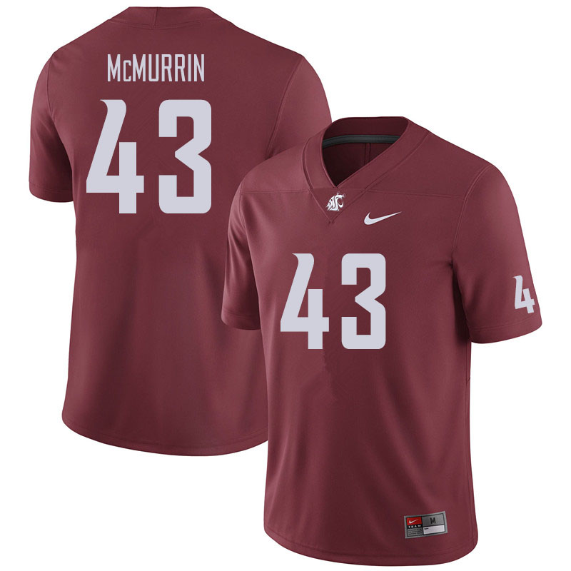 Men #43 Jamal McMurrin Washington State Cougars Football Jerseys Sale-Crimson - Click Image to Close